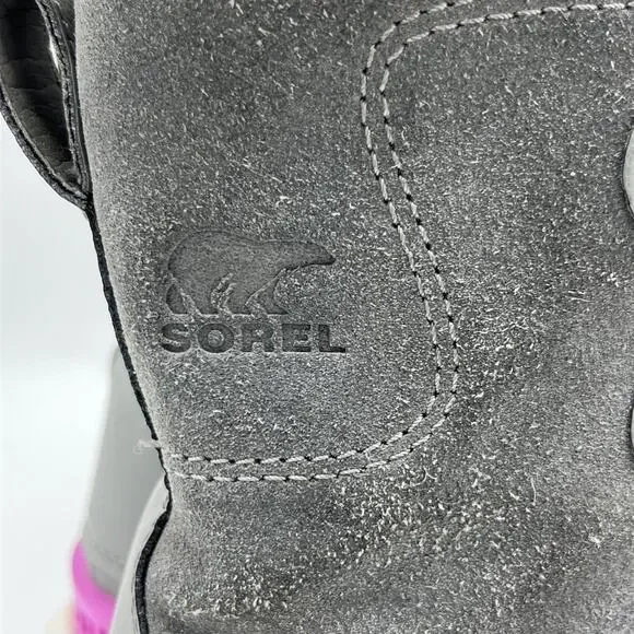 Sorel Kids Quarry Grey/Bright Lavender Explorer Lace WP Boot US 5 - Picture 10 of 13